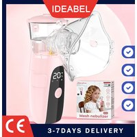 IDEABEL Portable Nebulizer Machine for Adults&Kids,Nebulizer of Cool Mist,Ultrasonic Mesh Nebulizer for Breathing Problems