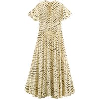 Women's Dress 2026 Summer New Style Yellow Polka Dot Short Sleeve A-Line Romantic Long Dress Elegant and Graceful Beach Vacation