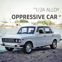 1:24 Rosyjski LADA 2106 Odlew samochodowy ze stopu Zabawka Model samochodu Dźwięk i światło Zabawka dla dzieci Kolekcje Prezent urodzinowy