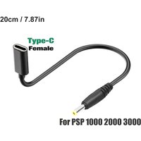 For PSP USB C Type-C Charger Adapter Converter Type C To For PSP1000/2000/3000 Game DC Jack Plug to USB-C Charging Adapter Cable
