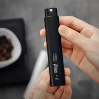 1/2Pcs Portable Coffee Bean Sprayer Home Use Travel Glass Liner Splash-proof Coffee Grinder & Ceramic Coffee Bean Metering Disc