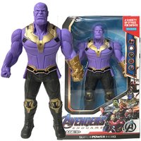 Avengers Spiderman Iron Man Hulk Captain America Collectible Superhero Action Figure Toy Luminous Hand Movable Kids Charm Gifts