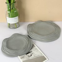 Unregelmäßige Tablett Silikon form DIY handgemachte Gips Epoxidharz Beton Schmuck Aufbewahrung platte Gussformen Wohnkultur Lieferungen