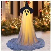 Lighted White Cloth Ghost Halloween Decoration Cute for Yards Patio Indoor