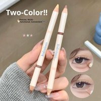 Long Lasting Aegyosal Pencil Smudge-Proof Waterproof Highlighter Shadow Stick Dual-Ended Silkworm Pen for All-Day Eye Makeup