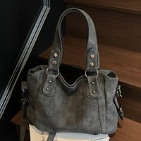 Top Quality Faux Suede Leather Shoulder Hand Bags for Women Luxury Lazy Commuting Handbags Women Bags Deisgner Large Capacity
