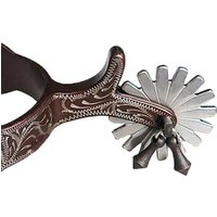 2x Horse Spurs Anti Rust Western Style Spur for Competition Equipments Brown