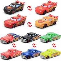 Disney Cars Color Changing Toy Car Anime Figures Lightning McQueen Doc Hudson 1/55 Metal Die Casting Model Kids Birthday Gifts