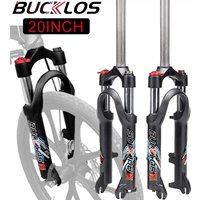 BUCKLOS Folding Bike Fork 20 Inch Suspension Folding Bicycle Fork Aluminum Alloy BMX Forks 50mm Travel 20in Forks