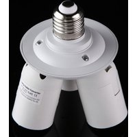 3/4 in 1 E27 Base Socket Splitter Light Lamp Bulb Adapter Holder for Photography Studio Daylight Bulbs Lighting Parts