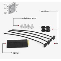 Electric Radiator Fan Tie Strap Mounting Kit Zip Ties Straps Tabs Springs for Car Air Conditioning Radiator Fan Accessories