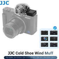 JJC Cold Shoe Wind Muff for Sony ZV-E10 II ZVE10 ZV-1F ZV1F ZV-1 II ZV1 ZV-E1 ZVE1 Vlog Camera Light Microphone Furry Windscreen