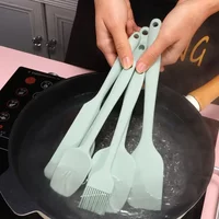 6 Pieces Silicone Spatula Set Non-Stick Heat Resistant Spatula Oil brush Cream Mixing Spoon for Cooking Baking Mix Baking Tools