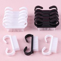 Black White Plastic Nail Brushes 50/100Pcs Soft Dead Skin Dust Powder Remover Nail Cleaning Manicure Salon Tools