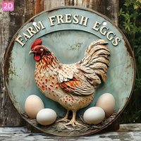 Vintage Farm Metal Sign 20xcm Rustic Aluminum Wall Art Kitchen Bar Decor