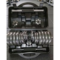 Adjustable 50KG Weight Fitness Dumbbell Barbell Set Cast Iron Rubber Unisex Whole Body Waterproof Durable 2026