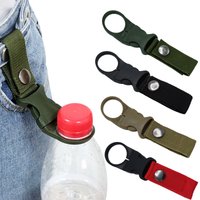 Outdoor Tactical Water Bottle Holder ClipNylon Webbing PortableBeltHang Buckle Camping Hiking Drinking BottleCarrier Accessories