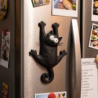 Creative & Cute Magnetic Cat Refrigerator Magnet — "Hang in There, Fridge Cat" home decor stickers