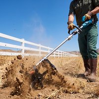 ONEVAN 2-in-1 Bürstenloser Elektrischer Rasenmäher Kabelloser Rasentrimmer Garten-Bodenbearbeitungsgerät für Makita 18V Akku