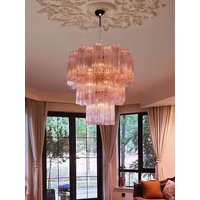 Italian Designer Vintage Texture Colorful Glass Hanging Ceiling Chandelier Home Decoration Pendant Lamps for Living Room Lustre