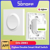 SONOFF Orb-ZBW2 Zigbee 2-Gang Smart Wall Switch MINI-ZB2GS-E 2-Channel 16A Total Load Zigbee Router Signal Booster Detach Relay