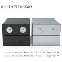 Weiliang Audio CELLO 2309 Vollsilber-Aluminium-Vorverstärker-Chassis, Leistungsverstärker-Chassis, Gehäuse aus Aluminiumlegierung