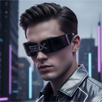 AliExpress JQZSAG One-Piece Y2K Punk Rimless Mask Sunglasses Men Women Cycling Sun Glasses 2026 Luxury Brand Steampunk Shades Eyewear Male