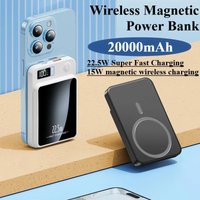 20000mAh Power Bank Wireless Magnetic Power PD 20W Fast Charging Portable External Battery Power Bank Adapter for IPhone Samsung