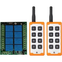 20-1000m DC 12V 8 CH Channels 8CH RF Wireless Remote Control Switch Remote Control System receiver transmitter 8CH Relay 433 MHz