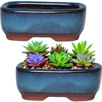 Ceramic Flowerpot Creative Succulent Planter with Drain Hole Flowers High Quality Chinese Style Bonsai Pots Ceramic Crafts