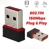 2.4GHz Wireless Mini USB Plug and Play WiFi Adapter 150Mbps Ethernet Network Card USB 2.0 Receiver Dongle 802.11AX For PC Laptop