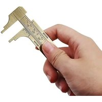 1Pcs Durable 80/100mm Brass Vernier Caliper with Metric Imperial Scale Pocket Size Slide Gauge Ruler Mini mm/inch Measuring Tool