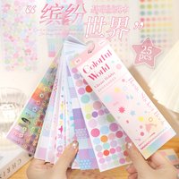 25 Sheets/Book Kawaii Ins Multi material die-cutting sticker book DIY handmade scrapbook aesthetic decoration stationery sticker