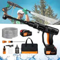 21V Water Gun Spray Cleaner Car Washer, 6 in 1 Nozzle, Handheld High Pressure Washer for Car/Floor/Garden Cleaning and Watering