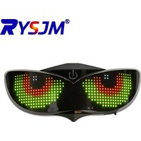 AliExpress NONE Motorcycle LED Helmet Decorative Light RGB Devil's Eye Dynamic Expression Display Light Without Helmet for Scooter Bicycle Motor
