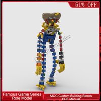 1151 PCS Popular Game Character Series Straw Stitch Cuddler MOC Customize Modular Building Block Creative DIY Toy Birthday Gift