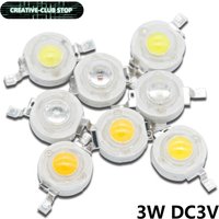 100pcs 3W LED Light-Emitting COB Diode LED Chip White Warm Natural Cold Red Green Blue Yellow For SpotLight Downlight Lamp Bulbs