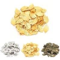100Pcs/Lot 10*19mm Gold Metal Charms Copper Stamping Leaf Shape Earring Pendants DIY Crafts Jewelry Making Findings Accessories