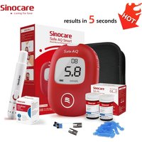 Safe AQ Smart Blood Glucose Meter with Test Strips and Lancets Diabetes Blood Sugar Monitor Glucometer 0.6μL sample 5 seconds