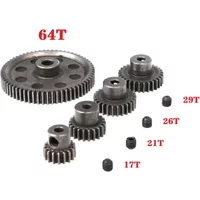 11184 Metal Diff Main Gear 64T 11181 Motor Pinion Gears 17T 21T 26T 29T Truck 1/10 RC Parts HSP Himoto Amax Redcat Exceed 94111