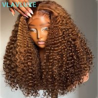 30 Inch Kinky Curly Highlight Ombre 13X6 HD Lace Front 400 Density Wig Human Hair Wigs Colored p4/27 Wig Preplucked Glueless Wig