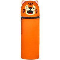Cute Foldable Pencil Case Silicone Rabbit Panda Stationery Organizer Animal Shape Broken-resistant Pencil Holder for Students