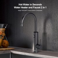 Briwellna Tankless Instant Water Heater Faucet 220V Electric Water Heating Faucet 360 Degrees Swivel Spout Kitchen Water Heater