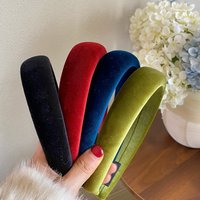 Korea Velvet Hairbands For Women Wide Headband Girls Solid Color Sponge Head Bands Elegant Hair Hoops Hair assecoires