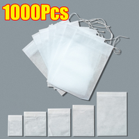 1000-100Pcs Disposable Teabags Empty Scented Tea Bags with String Heal Seal Filter Bags for Coffee Herb Loose Tea Kitchen Tools
