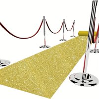 Golden wedding carpet, bridal walkway red carpet, ceremony walkway carpet, shiny material, indoor and outdoor