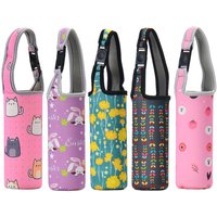 Portable Sport Water Bottle Cover Insulator Sleeve Bag Case Pouch Bottles Cup Pouch With Shoulder Strap Camping Drinkware
