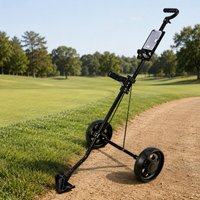 Foldable Golf Trolley Easy to Unfold and Close 2 Wheel Golf Vehicle Pull Vehicle Effortless-glidingRolling Wheels Sports Gear