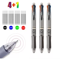1Pc 5 In 1 Multicolor Ballpoint Pens with 4 Colors Replaceable Pen Refills 1 Automatic Pencil Lead Kawaii Stationery Top Eraser