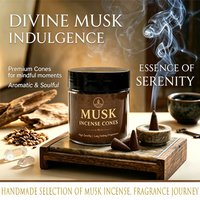 High-Quality White Musk Incense Cones - 17/51 Pieces in an Exquisite Jar, Emitting a Warm and Spiritual Aroma, Creating a Unique Moment of Tranquility, Enhancing Your Daily Rituals, Perfect for Yoga,